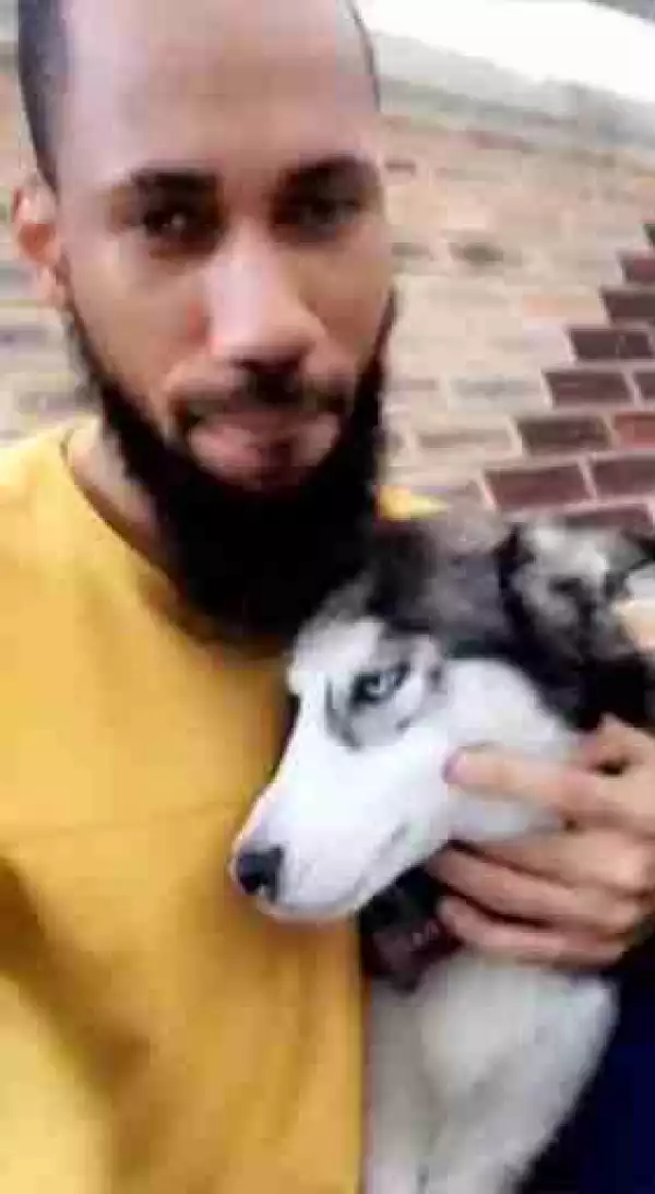 Rapper Phyno Freestyles As He Plays With His Pet Dog In His House (Photos, Video)